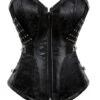 Corset Gothique En Tissu Brocarde Noir -Cosplay 105 900