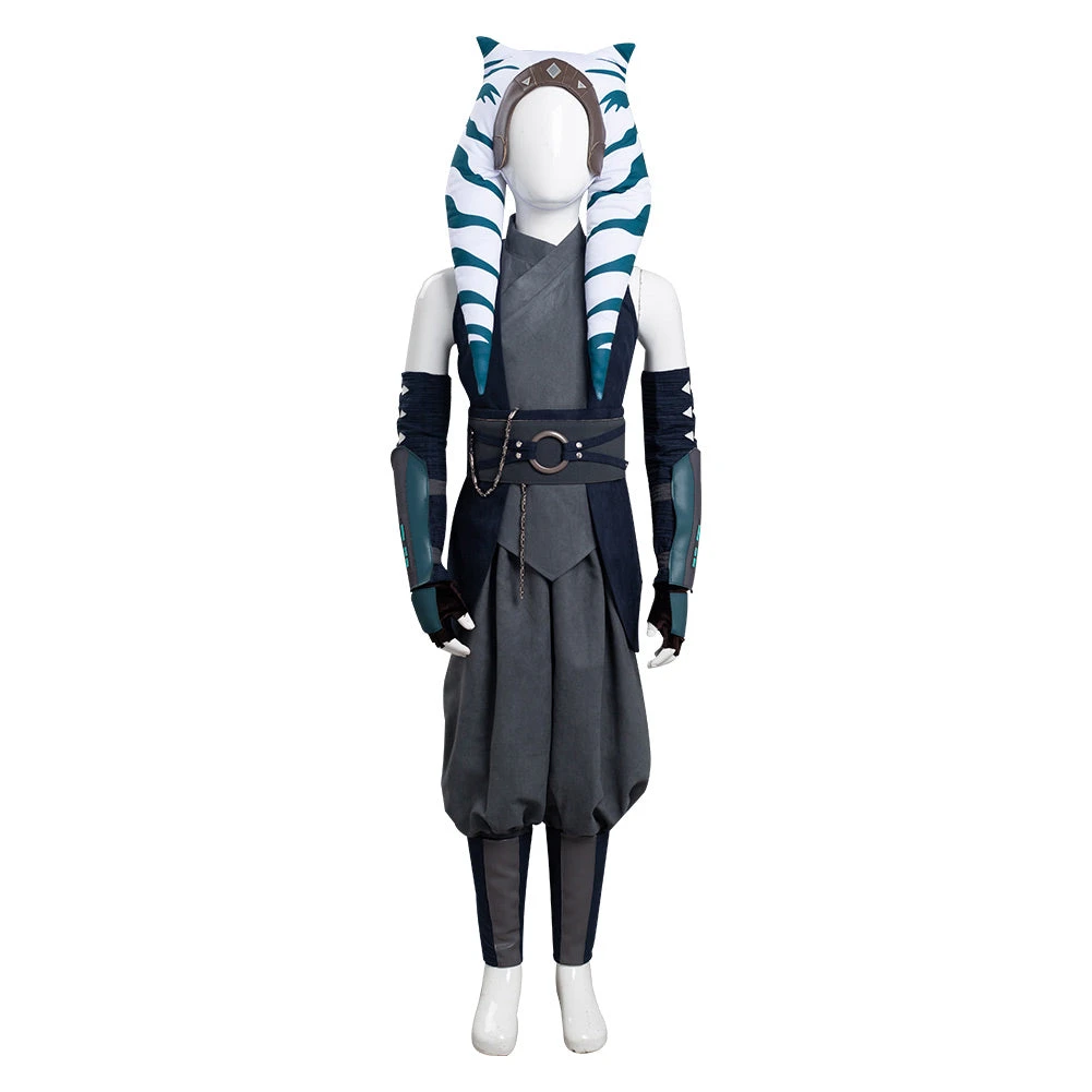 Enfant Star War The Mandalorian Ahsoka Tano Cosplay Costume 6 Enfant Star War The Mandalorian Ahsoka Tano Cosplay Costume – Image 4
