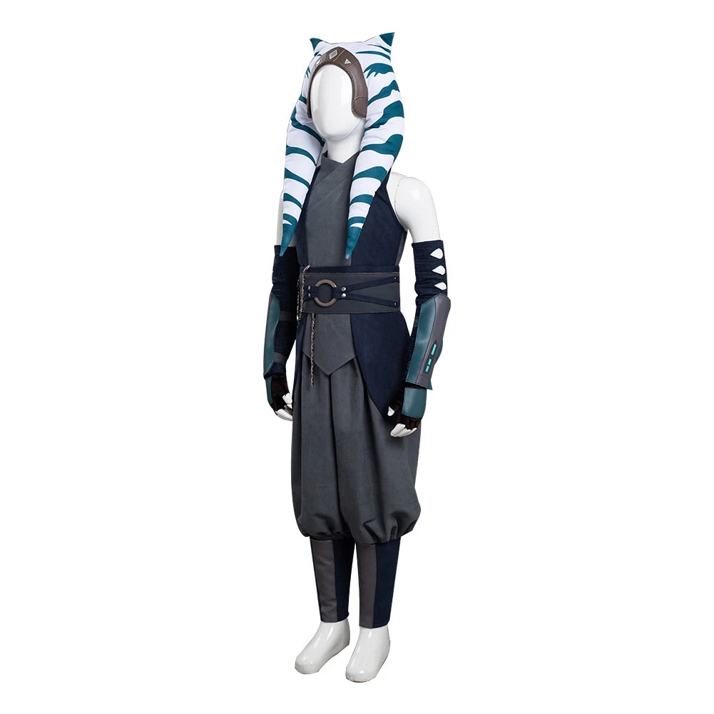 Enfant Star War The Mandalorian Ahsoka Tano Cosplay Costume 7 Enfant Star War The Mandalorian Ahsoka Tano Cosplay Costume – Image 5