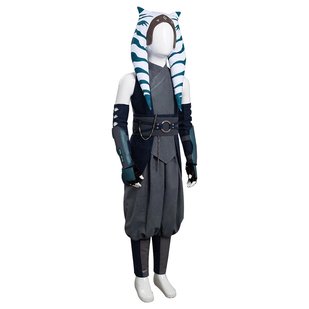 Enfant Star War The Mandalorian Ahsoka Tano Cosplay Costume 8 Enfant Star War The Mandalorian Ahsoka Tano Cosplay Costume – Image 6