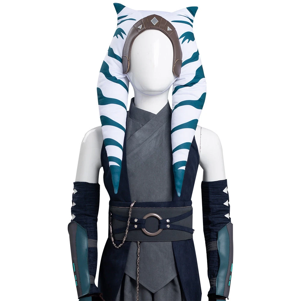 Enfant Star War The Mandalorian Ahsoka Tano Cosplay Costume 9 Enfant Star War The Mandalorian Ahsoka Tano Cosplay Costume – Image 7