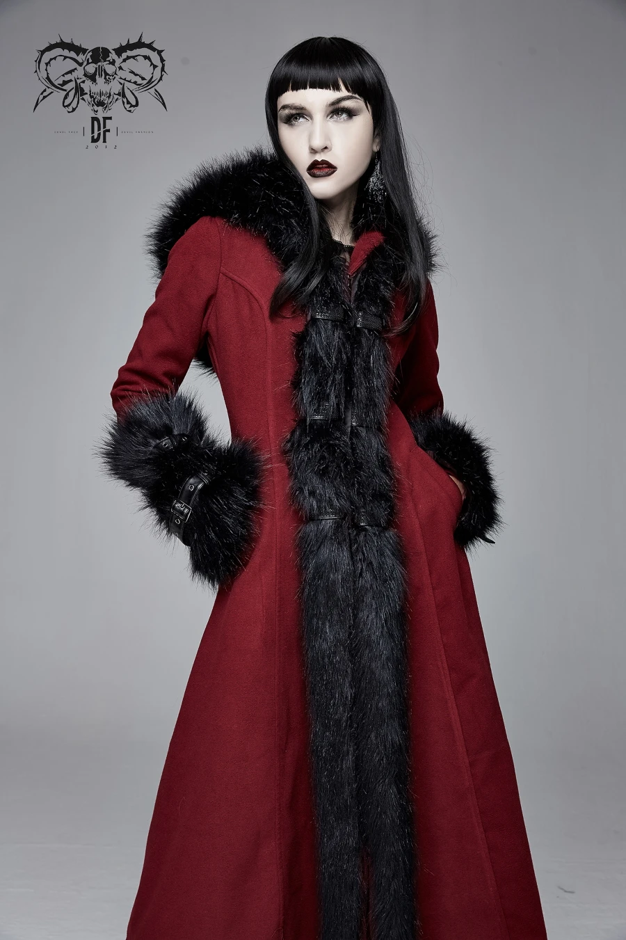 Long Manteau DEVIL FASHION 'blood Of Sirena' 8 Long Manteau DEVIL FASHION 'blood Of Sirena' – Image 6