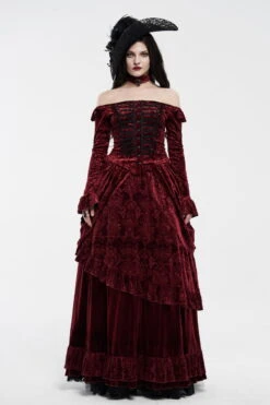 Jupe Victorienne Rouge PUNK RAVE 'blood Empera' -Cosplay 11103201 900