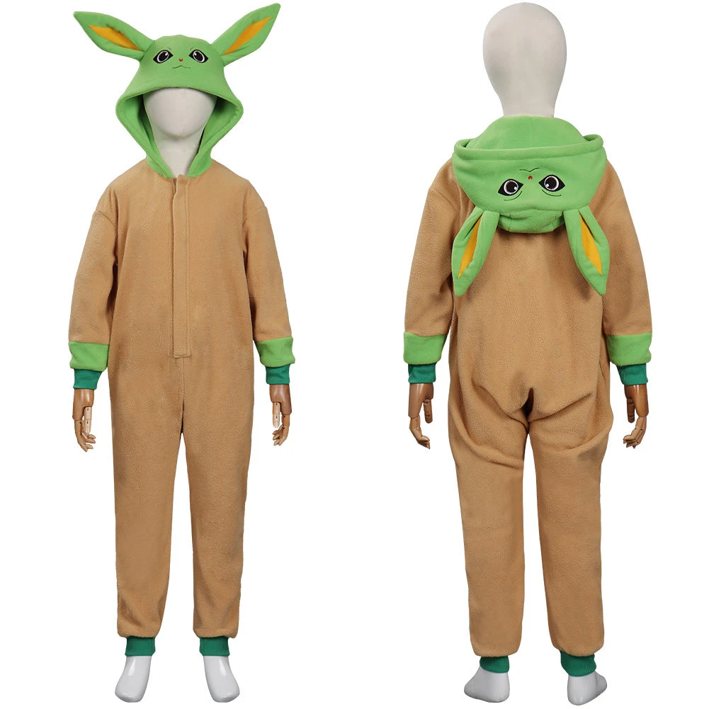 Star Wars Yoda Bébé Pyjamas Combinaison Cosplay Costume 3 Star Wars Yoda Bébé Pyjamas Combinaison Cosplay Costume