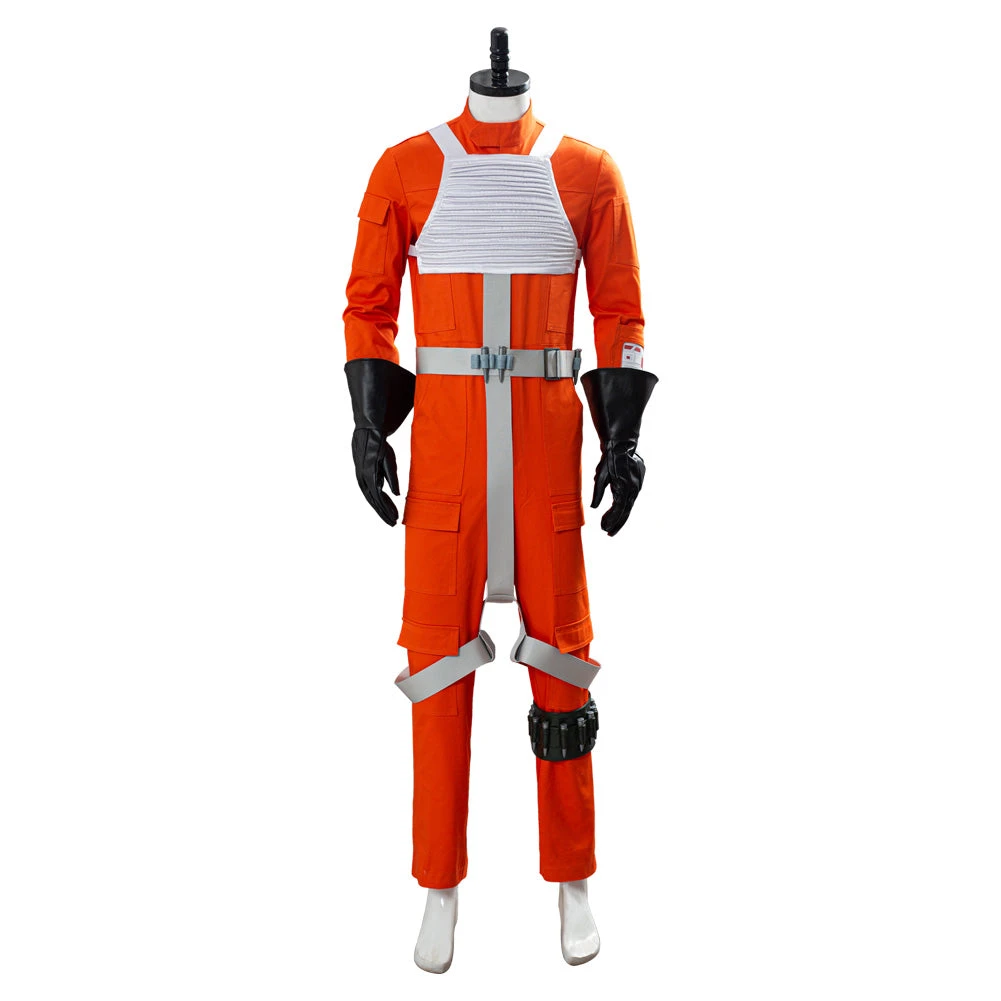Star Wars X-Wing Rebel Pilote Uniform Orange Cosplay Costume 4 Star Wars X-Wing Rebel Pilote Uniform Orange Cosplay Costume – Image 2