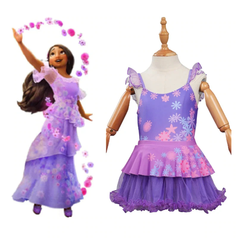 Enfant Encanto Isabella Maillot De Bain Cosplay Costume-Cossky 3 Enfant Encanto Isabella Maillot De Bain Cosplay Costume-Cossky