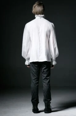 Chemise Gothique Blanche à Jabot PUNK RAVE -Cosplay 1z3a8553