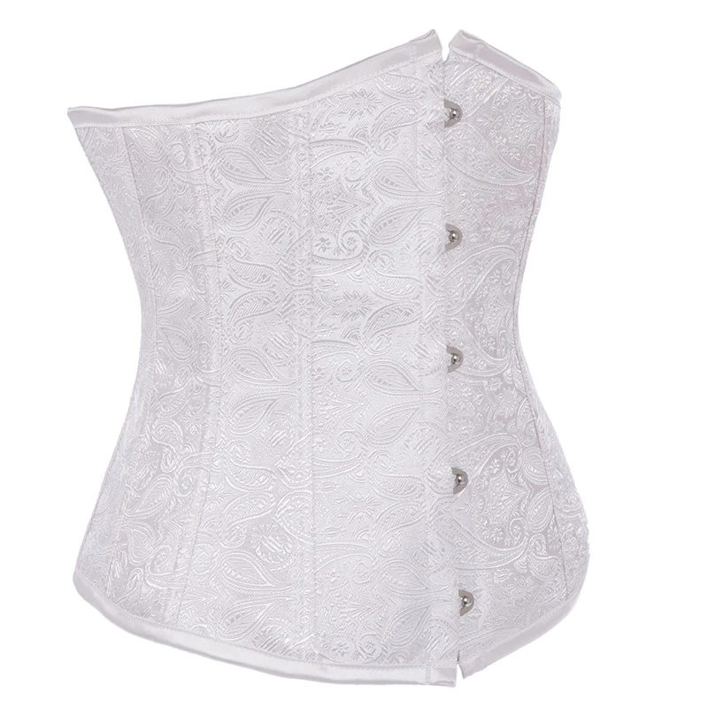 Serre-taille Gothique Victorien Blanc 4 Serre-taille Gothique Victorien Blanc – Image 2