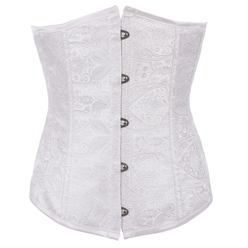Serre-taille Gothique Victorien Blanc 3 Serre-taille Gothique Victorien Blanc