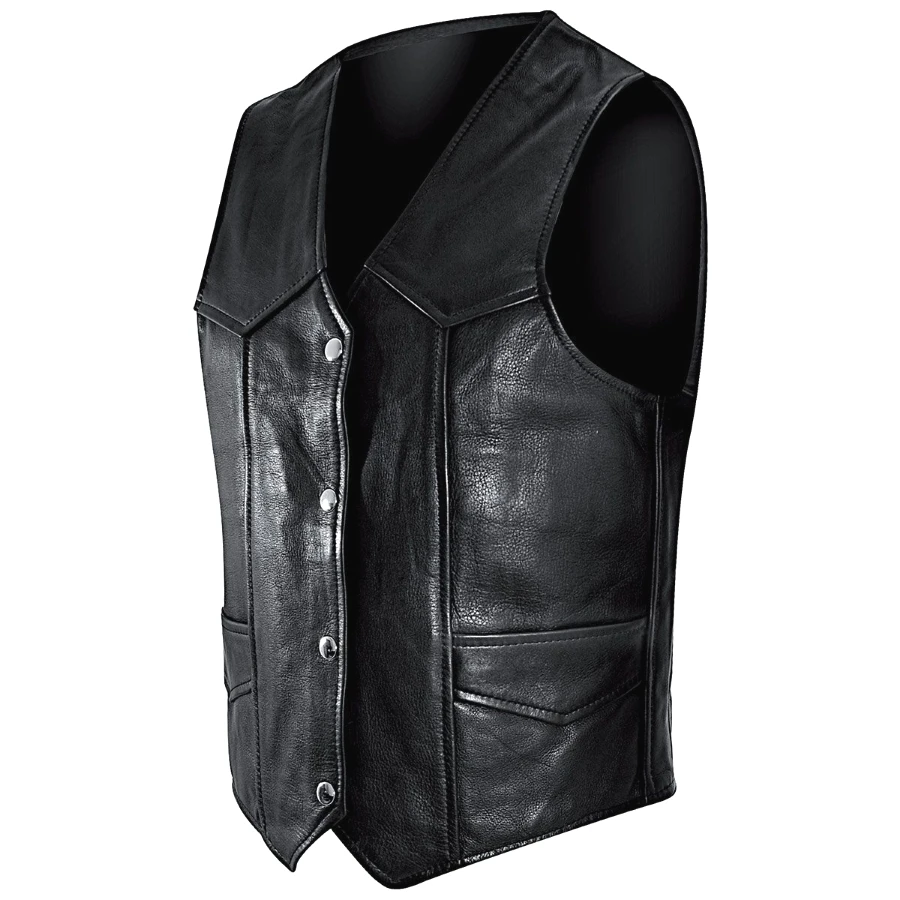 Gilet Cuir Sans Manches OSX 3 Gilet Cuir Sans Manches OSX