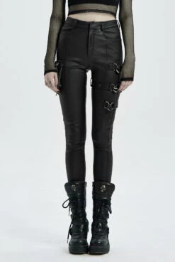 Pantalon Femme PUNK RAVE 'coeur Noir'