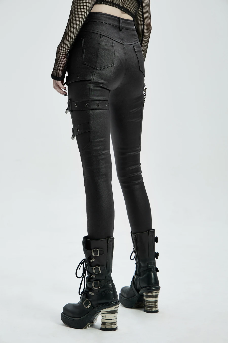 Pantalon Femme PUNK RAVE 'coeur Noir' 6 Pantalon Femme PUNK RAVE 'coeur Noir' – Image 4