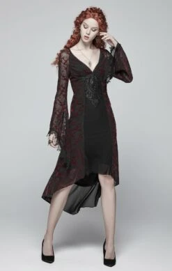 Robe Noire Et Rouge PUNK RAVE 'inkiria Blood' -Cosplay 2608039064202503580505665 900