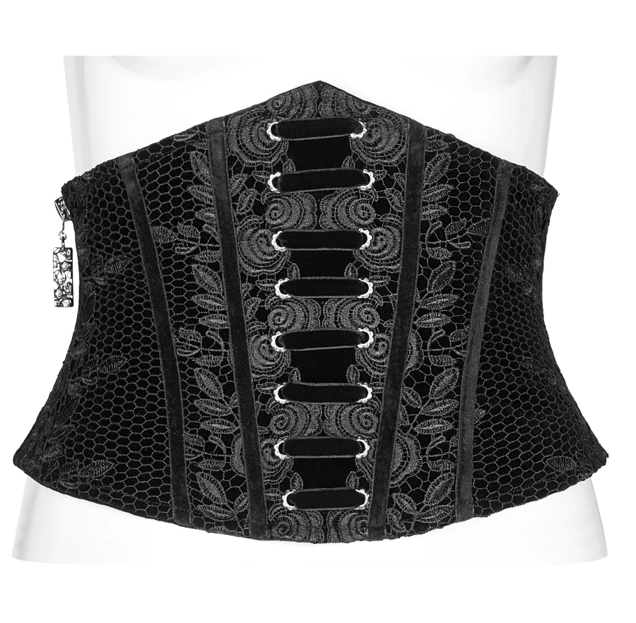 Serre-taille Romantique Noir PUNK RAVE 5 Serre-taille Romantique Noir PUNK RAVE – Image 3