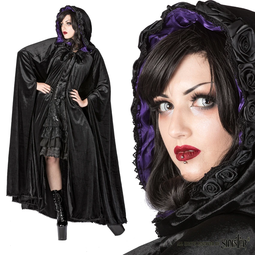 Cape Gothique SINISTER Noire Et Violette 4 Cape Gothique SINISTER Noire Et Violette – Image 2