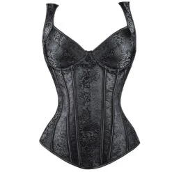 Bustier Gothique Brocarde Noir