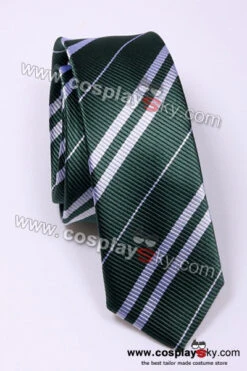 Harry Potter Cravates 4 Couleurs Cosplay Accessoire -Cosplay Harry Potter Slytherin Green Silver Tie