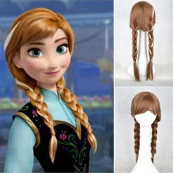 La Reine Des Neiges Princess Anna Cosplay Perruque