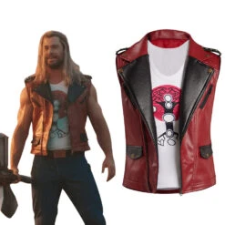 2022 Thor: Love And Thunder Thor Gilet & T-shirt Cosplay Costume