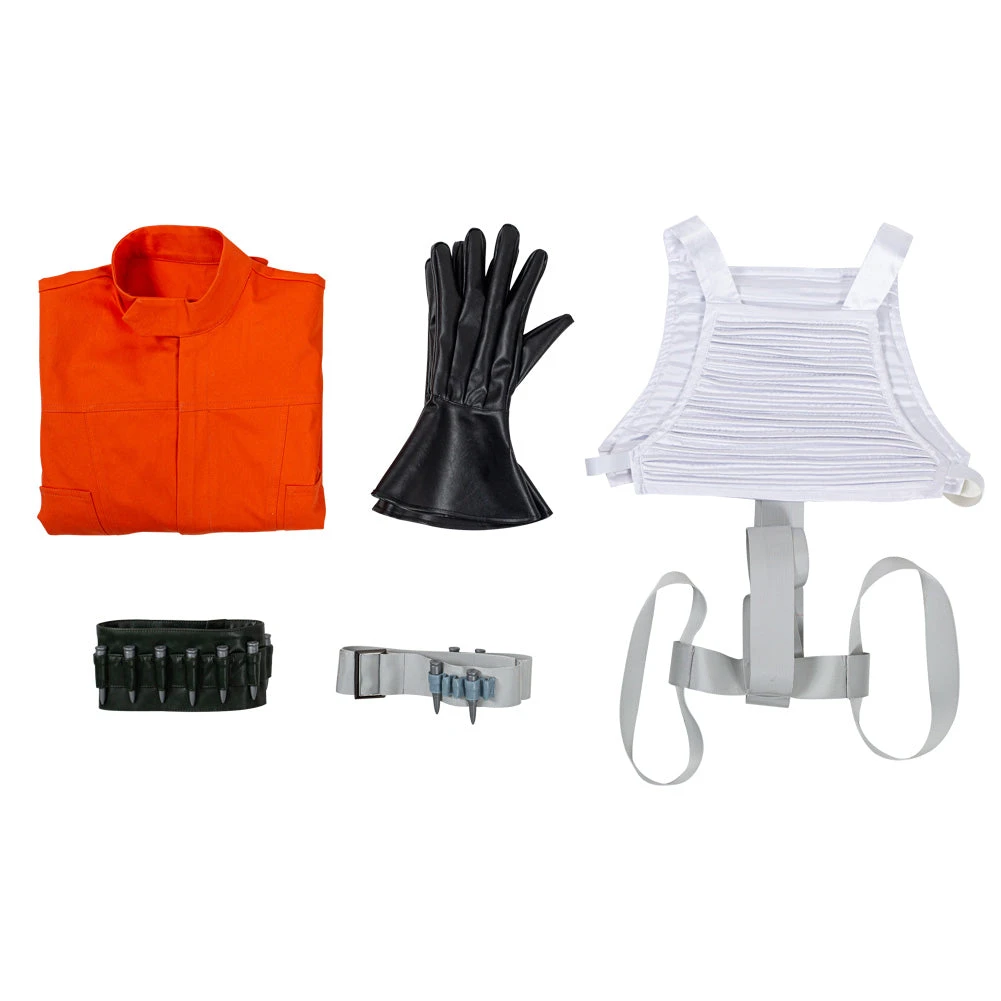 Star Wars X-Wing Rebel Pilote Uniform Orange Cosplay Costume 12 Star Wars X-Wing Rebel Pilote Uniform Orange Cosplay Costume – Image 10