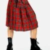 Kilt BLACK PISTOLS 'red Tartan' -Cosplay b21006004