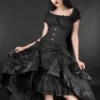 Longue Jupe Gothique à Volants -Cosplay black brocade layer bustle o 2 900