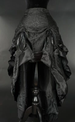 Longue Jupe Gothique à Volants -Cosplay black brocade layer bustle skirt 900