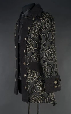 Veste Victorienne Style Pirate -Cosplay black jacquard pirate jacket 12 900