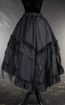 Jupe Gothique à Volants 10 Jupe Gothique à Volants -Cosplay black ruffle skirt 3 900
