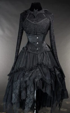 Jupe Gothique à Volants 12 Jupe Gothique à Volants -Cosplay black ruffle skirt bat blouse 1 3 900