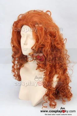 Rebelle Princesse Merida Cosplay Perruque -Cosplay brave princess merida orange curly wig cosplay heat resistant 4 3