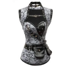Corset Gothique Gris Et Sa Mini Cape