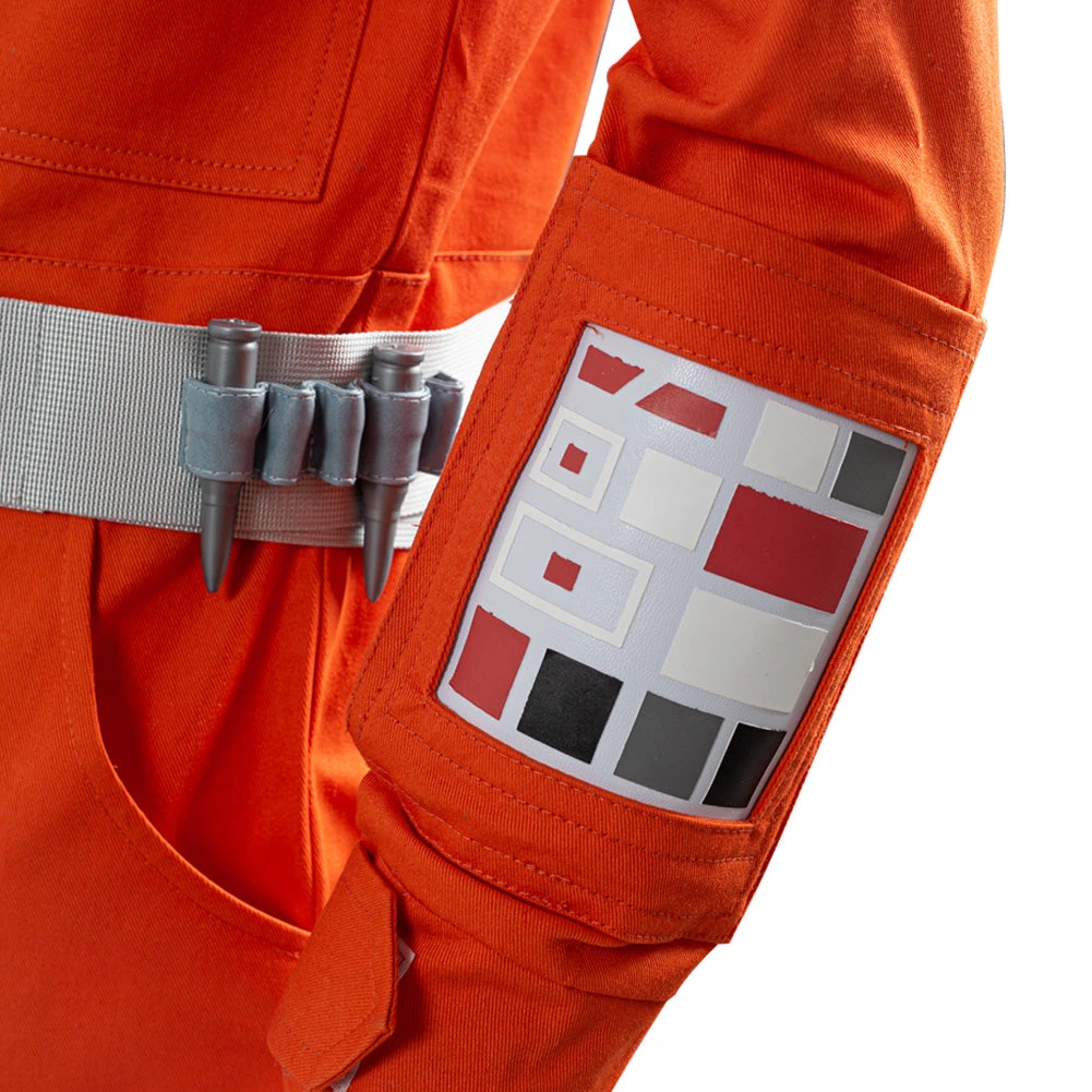 Star Wars X-Wing Rebel Pilote Uniform Orange Cosplay Costume 11 Star Wars X-Wing Rebel Pilote Uniform Orange Cosplay Costume – Image 9