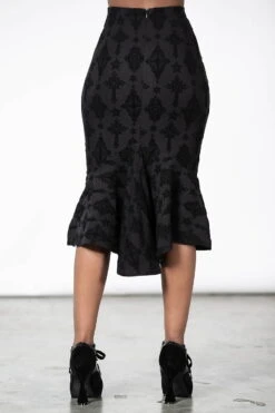 Jupe Gothique KILLSTAR 'candence' -Cosplay candence flocked midi skirt w f x1600 900