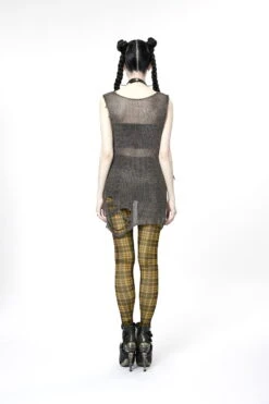 Haut Destroy PUNK RAVE 'ripped Silver' -Cosplay capture one catalog19554 900