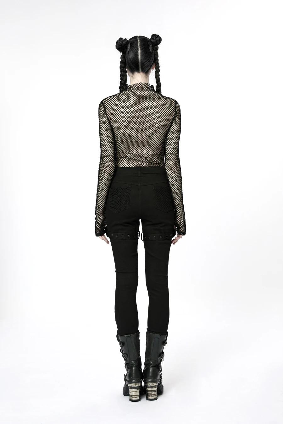 Haut Gothique PUNK RAVE En Tissu Mesh 6 Haut Gothique PUNK RAVE En Tissu Mesh – Image 4