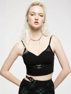 Crop Top PUNK RAVE 'Coeur Brisé'