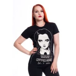 T-shirt MERCREDI ADDAMS 'certified Insane'