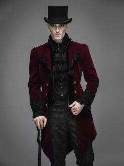 Veste Gothique Bordeaux Homme DEVIL FASHION -Cosplay ct02202