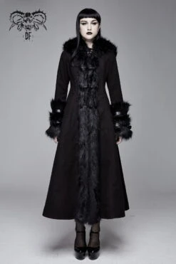 Long Manteau DEVIL FASHION 'black Sirena'