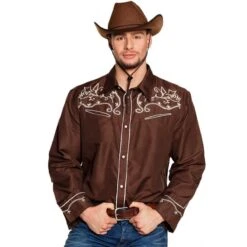 Boland Déguisement Chemise Cowboy Marron Homme