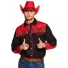 Boland Déguisement Chemise Cowboy Noir/Rouge Homme -Cosplay deguisement chemise cowboy noirrouge homme