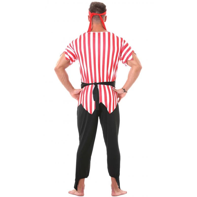 Déguisement Pirate Blanc Et Rouge Homme 4 Déguisement Pirate Blanc Et Rouge Homme – Image 2
