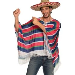 Boland Déguisement Poncho Mexicain Coloré Adulte
