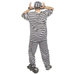 Déguisement Prisonnier Noir/Blanc Homme -Cosplay deguisement prisonnier noir blanc homme 2