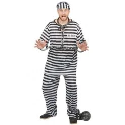 Déguisement Prisonnier Noir/Blanc Homme
