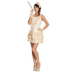 Boland Déguisement Robe Charleston Beige Femme