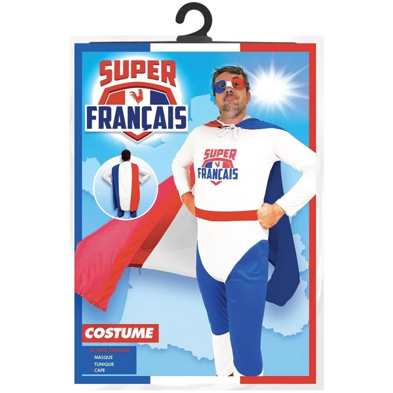 Déguisement Super Français Homme 4 Déguisement Super Français Homme – Image 2