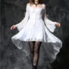 Robe Gothique Blanche DARK IN LOVE 1 Robe Gothique Blanche DARK IN LOVE -Cosplay dw053wh