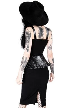 Bustier RESTYLE 'alligator Basquine' -Cosplay eng pl black gothic corset alligator basquine top 2042 9 900